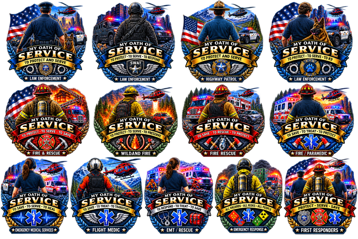 Vinyl Stickers - First Responders