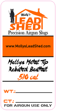 .510 cal Mollys Metal Rebated Boat Tail