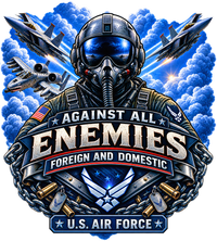 Against All Enemies Vinyl Sticker (Matte) - Air Force