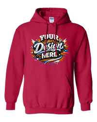 Gildan G185 Heavy Blend Hooded Sweatshirt (Cherry Red)