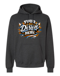 Gildan G185 Heavy Blend Hooded Sweatshirt (Fan Charcoal Heather)