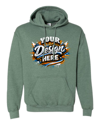 Gildan G185 Heavy Blend Hooded Sweatshirt (Heather Dark Green)