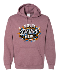 Gildan G185 Heavy Blend Hooded Sweatshirt (Heather Dark Maroon)