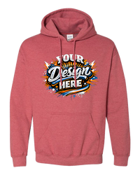 Gildan G185 Heavy Blend Hooded Sweatshirt (Heather Scarlet Red)