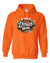 Gildan G185 Heavy Blend Hooded Sweatshirt (Safety Orange)