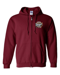 Gildan G186 Heavy Blend Full-Zip Hooded Sweatshirt (Cardinal Red)