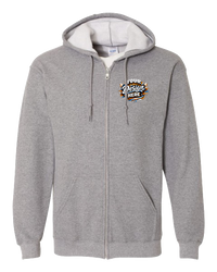 Gildan G186 Heavy Blend Full-Zip Hooded Sweatshirt (Graphite Heather)