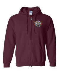 Gildan G186 Heavy Blend Full-Zip Hooded Sweatshirt (Maroon)