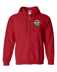 Gildan G186 Heavy Blend Full-Zip Hooded Sweatshirt (Red)