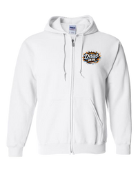 Gildan G186 Heavy Blend Full-Zip Hooded Sweatshirt (White)