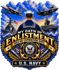 Oath Of Enlistment Vinyl Sticker (Matte) - Navy